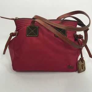 Dooney Bourke red nylon? Handbag purse shoulder
